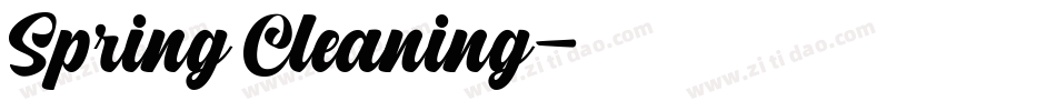 Spring Cleaning字体转换